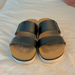 Reef Black Slide Sandals
